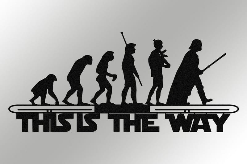 Evolution Väggdekor - Svart - Inredning & dekor - Väggdekor - Skyltar - Plåtskylt