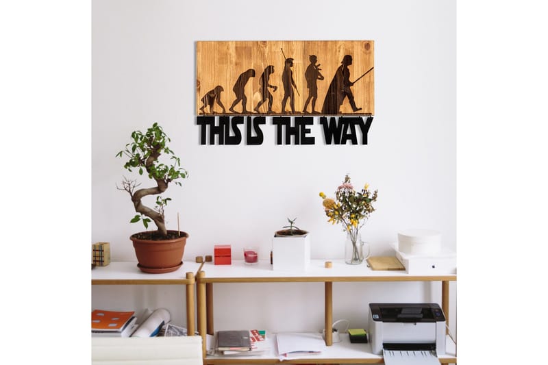 Evolution Väggdekor - Svart/Valnöt - Inredning & dekor - Väggdekor - Skyltar - Plåtskylt