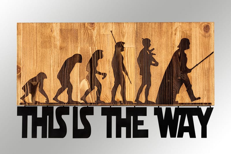 Evolution Väggdekor - Svart/Valnöt - Inredning & dekor - Väggdekor - Skyltar - Plåtskylt