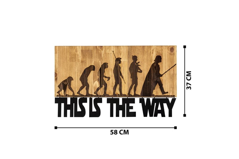 Evolution Väggdekor - Svart/Valnöt - Inredning & dekor - Väggdekor - Skyltar - Plåtskylt