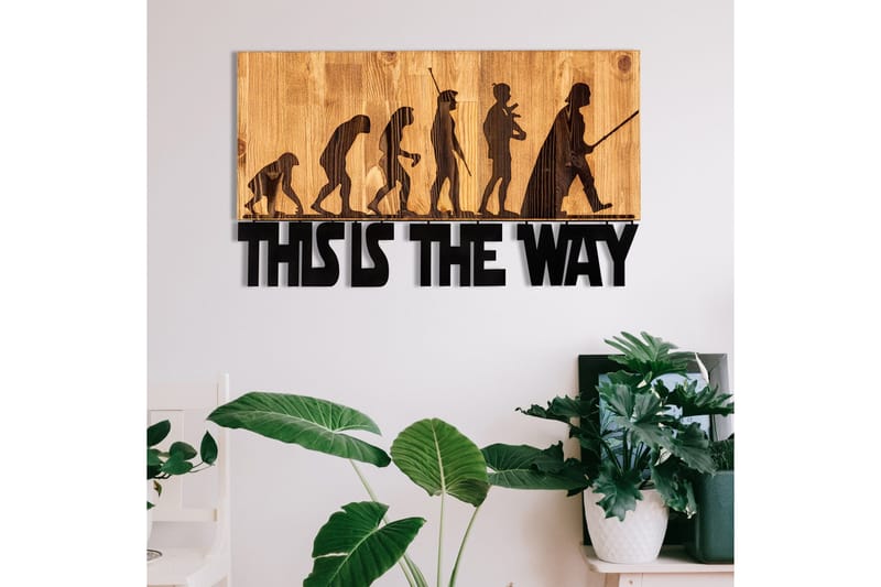 Evolution Väggdekor - Svart/Valnöt - Inredning & dekor - Väggdekor - Skyltar - Plåtskylt