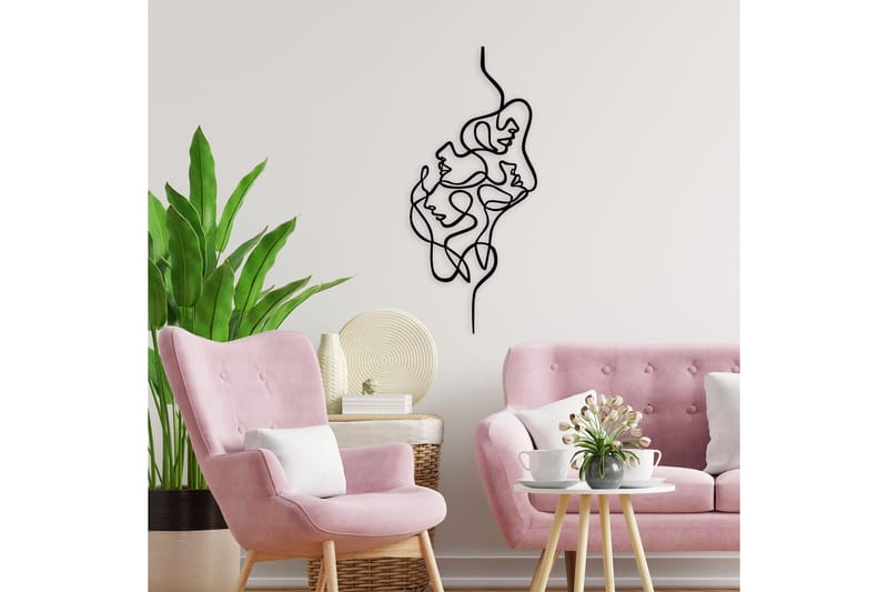 Faces Väggdekor - Svart - Inredning & dekor - Väggdekor - Skyltar - Plåtskylt