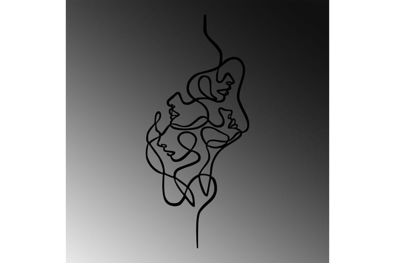 Faces Väggdekor - Svart - Inredning & dekor - Väggdekor - Skyltar - Plåtskylt