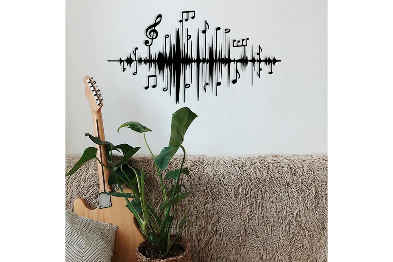 Feel the Music Väggdekor - Svart - Inredning & dekor - Väggdekor - Skyltar - Plåtskylt