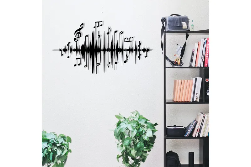 Feel the Music Väggdekor - Svart - Inredning & dekor - Väggdekor - Skyltar - Plåtskylt