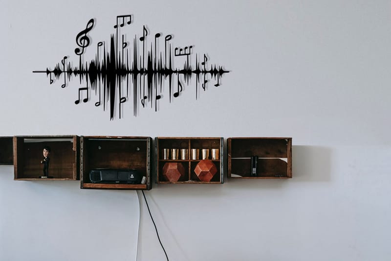 Feel the Music Väggdekor, Svart