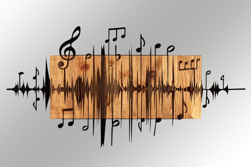 FEEL THE RHYTHM Väggdekor Svart/Valn�öt - Inredning & dekor - Väggdekor - Skyltar - Plåtskylt