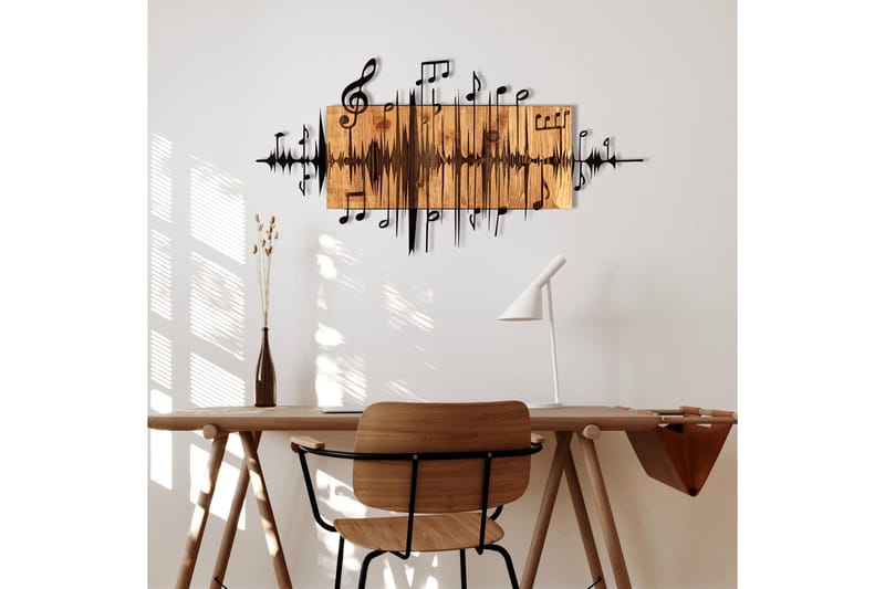 Feel the Rhythm Väggdekor - Svart/Valnöt - Inredning & dekor - Väggdekor - Skyltar - Plåtskylt