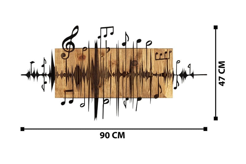 Feel the Rhythm Väggdekor - Svart/Valnöt - Inredning & dekor - Väggdekor - Skyltar - Plåtskylt