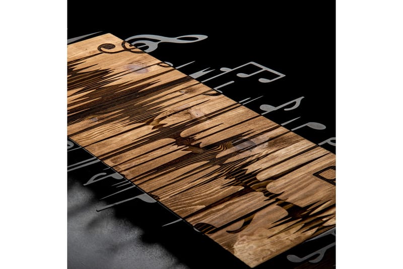 Feel the Rhythm Väggdekor - Svart/Valnöt - Inredning & dekor - Väggdekor - Skyltar - Plåtskylt