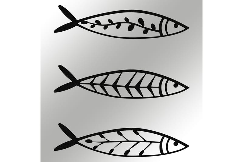FISH Väggdekor Svart - Inredning & dekor - Väggdekor - Skyltar - Plåtskylt