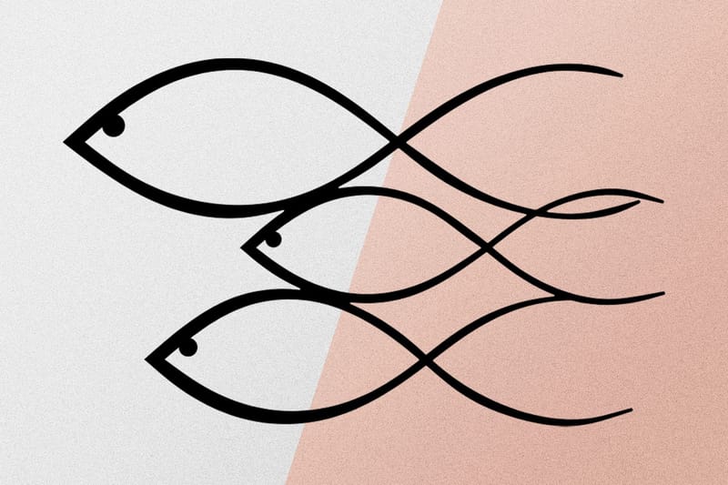 Fish Väggdekor - Svart - Inredning & dekor - Väggdekor - Skyltar - Plåtskylt