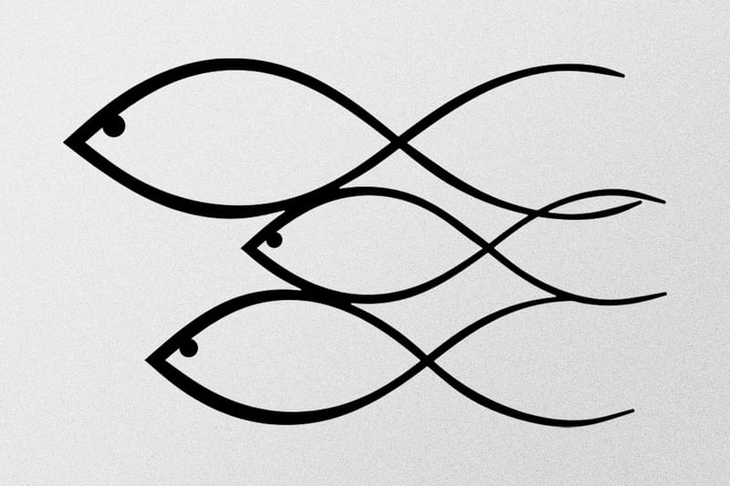 Fish Väggdekor - Svart - Inredning & dekor - Väggdekor - Skyltar - Plåtskylt