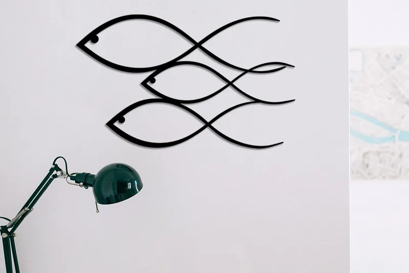 Fish Väggdekor, Svart