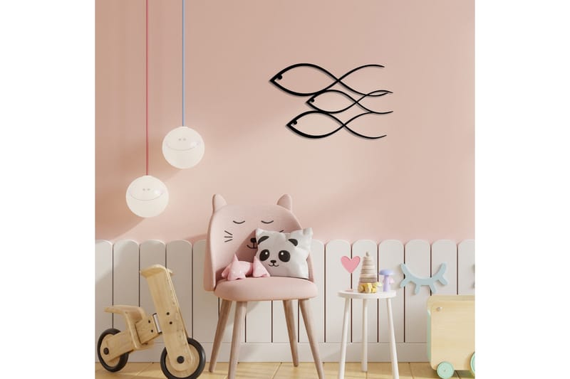 Fish Väggdekor - Svart - Inredning & dekor - Väggdekor - Skyltar - Plåtskylt