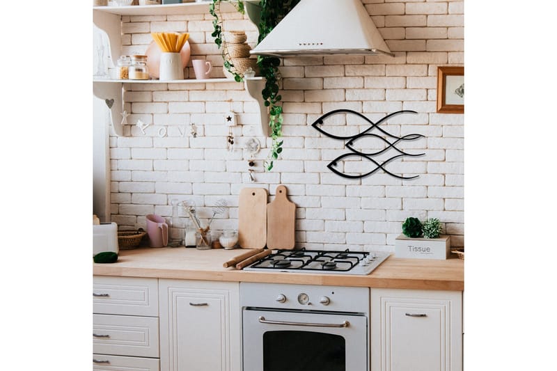 Fish Väggdekor - Svart - Inredning & dekor - Väggdekor - Skyltar - Plåtskylt