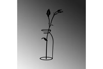 Flower In The Vase Väggdekor - Svart - Inredning & dekor - Väggdekor - Skyltar - Plåtskylt