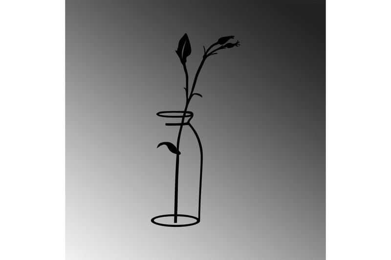 FLOWER IN THE VASE Väggdekor Svart - Inredning & dekor - Väggdekor - Skyltar - Plåtskylt