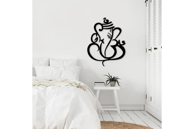 Ganesha Väggdekor - Svart - Inredning & dekor - Väggdekor - Skyltar - Plåtskylt