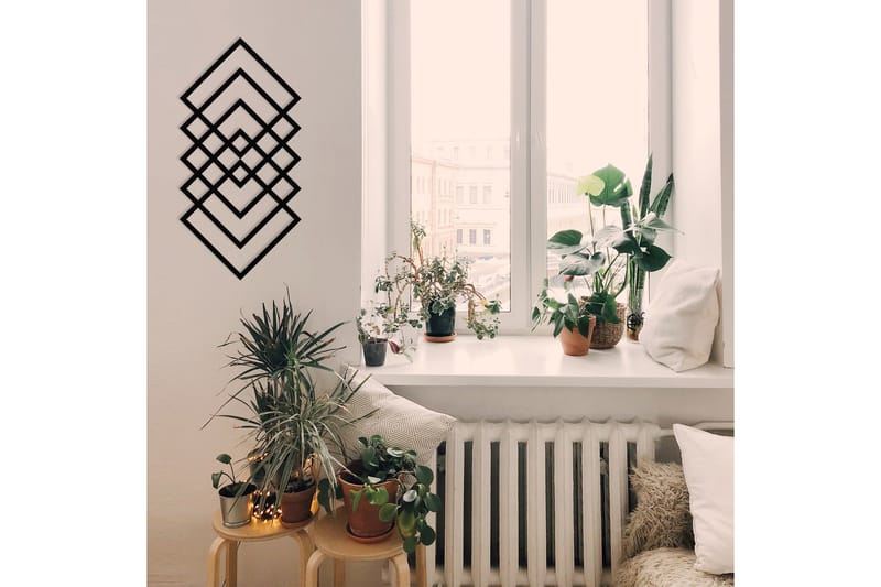 Geometry Väggdekor - Svart - Inredning & dekor - Väggdekor - Skyltar - Plåtskylt