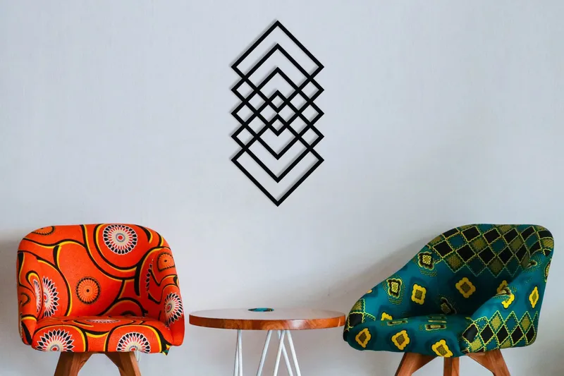 Geometry Väggdekor, Svart