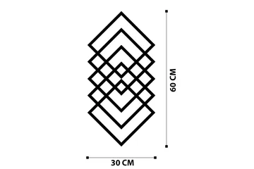 Geometry Väggdekor - Svart - Inredning & dekor - Väggdekor - Skyltar - Plåtskylt