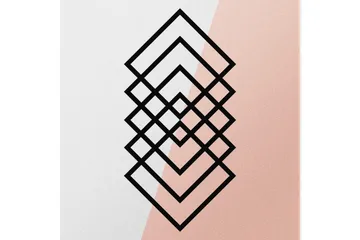 Geometry Väggdekor - Svart - Inredning & dekor - Väggdekor - Skyltar - Plåtskylt