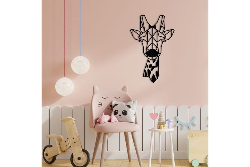 Giraffe Metal Decor Väggdekor - Svart - Inredning & dekor - Väggdekor - Skyltar - Plåtskylt