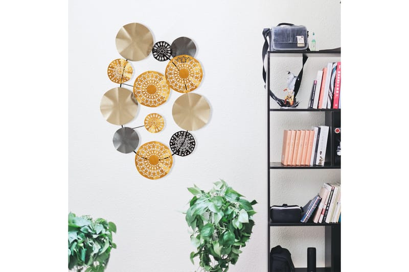 Gold Väggdekor - Flerfärgad - Inredning & dekor - Väggdekor - Skyltar - Plåtskylt