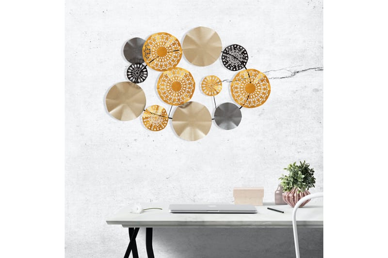 Gold Väggdekor - Flerfärgad - Inredning & dekor - Väggdekor - Skyltar - Plåtskylt