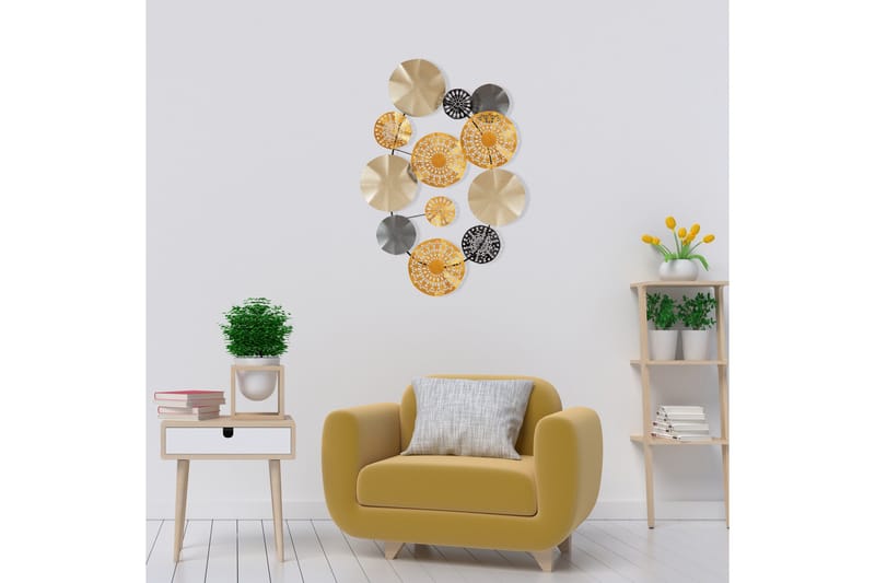 Gold Väggdekor - Flerfärgad - Inredning & dekor - Väggdekor - Skyltar - Plåtskylt