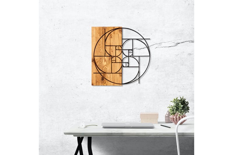 Golden Väggdekor - Svart/Valnöt - Inredning & dekor - Väggdekor - Skyltar - Plåtskylt