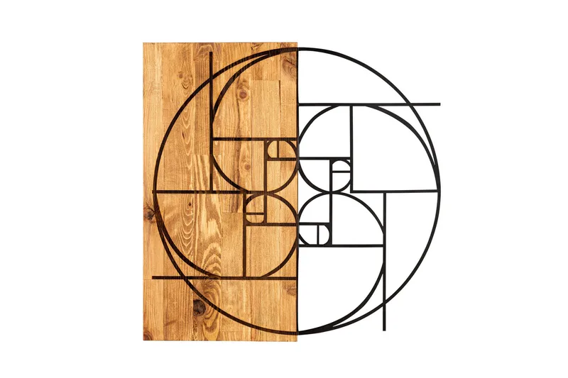 Golden Väggdekor, Svart/Valnöt