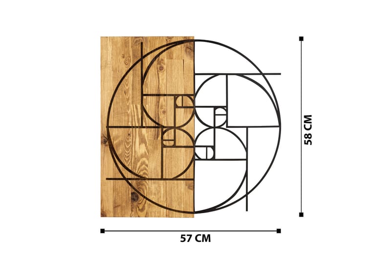 Golden Väggdekor - Svart/Valnöt - Inredning & dekor - Väggdekor - Skyltar - Plåtskylt