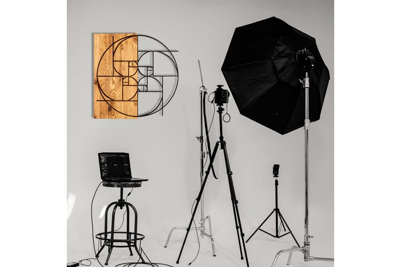 Golden Väggdekor - Svart/Valnöt - Inredning & dekor - Väggdekor - Skyltar - Plåtskylt