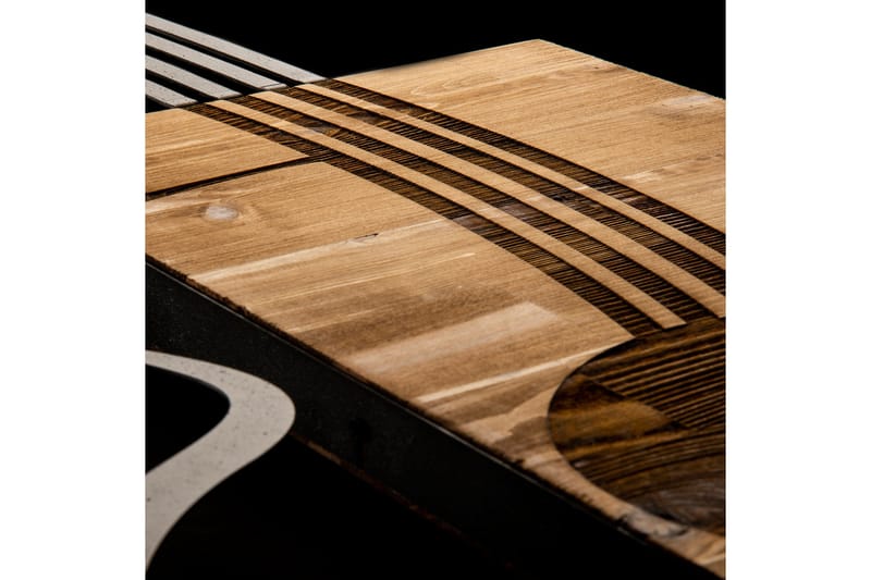 Guitar Väggdekor - Svart/Valnöt - Inredning & dekor - Väggdekor - Skyltar - Plåtskylt