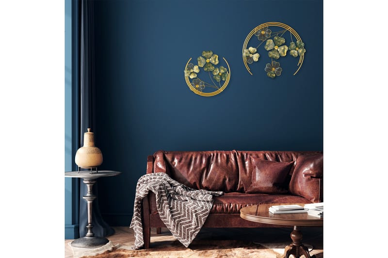 Haiyang Väggdekor - Grön/Guld - Inredning & dekor - Väggdekor - Skyltar - Plåtskylt