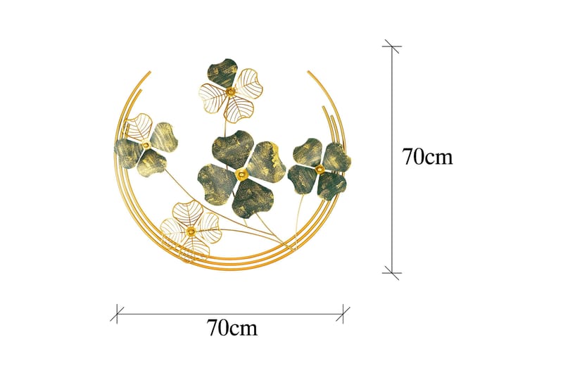 Haiyang Väggdekor - Grön/Guld - Inredning & dekor - Väggdekor - Skyltar - Plåtskylt