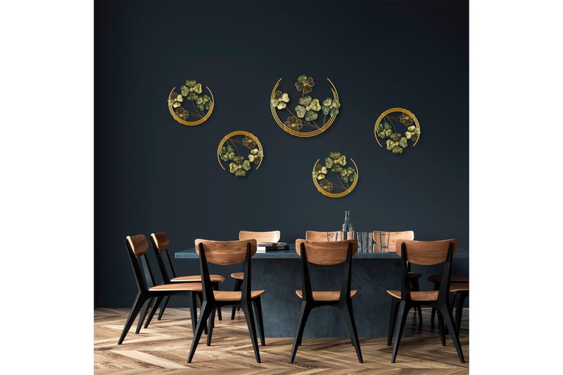 Haiyang Väggdekor - Grön/Guld - Inredning & dekor - Väggdekor - Skyltar - Plåtskylt