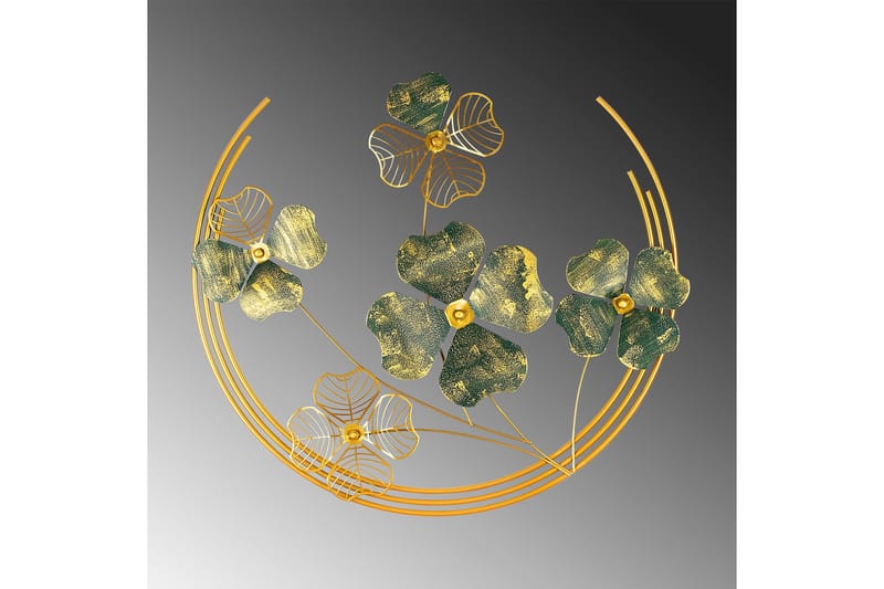 Haiyang Väggdekor - Grön/Guld - Inredning & dekor - Väggdekor - Skyltar - Plåtskylt