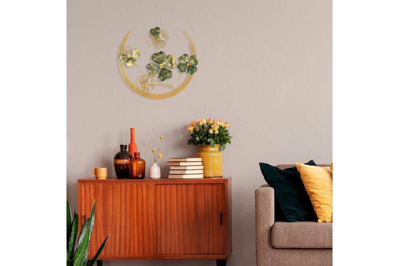 Haiyang Väggdekor - Grön/Guld - Inredning & dekor - Väggdekor - Skyltar - Plåtskylt