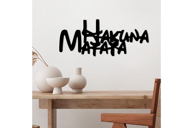 Hakuna Matata 5 Väggdekor - Svart - Inredning & dekor - Väggdekor - Skyltar - Plåtskylt