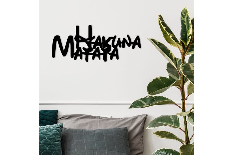 Hakuna Matata 5 Väggdekor - Svart - Inredning & dekor - Väggdekor - Skyltar - Plåtskylt