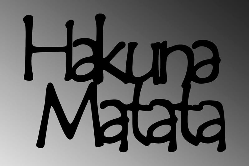 Hakuna Matata 8 Väggdekor - Svart - Inredning & dekor - Väggdekor - Skyltar - Plåtskylt
