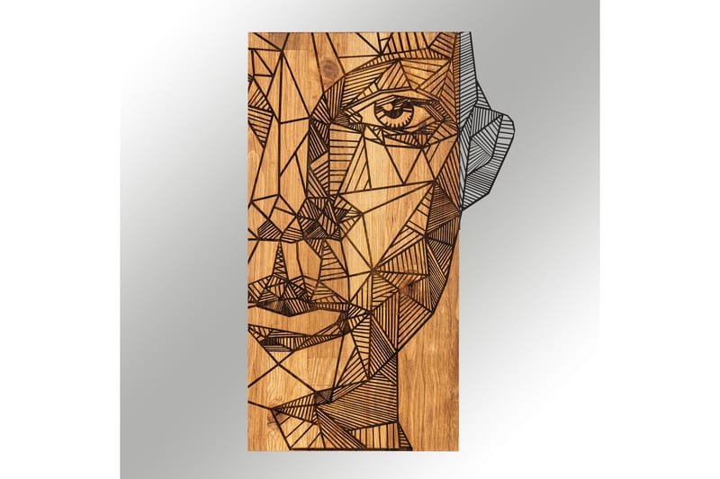 Half face Väggdekor - Svart/Valnöt - Inredning & dekor - Väggdekor - Skyltar - Plåtskylt