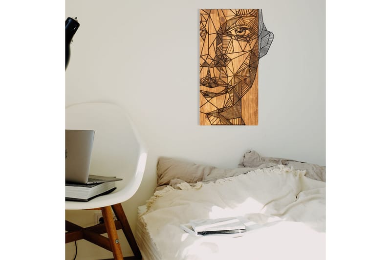 Half face Väggdekor - Svart/Valnöt - Inredning & dekor - Väggdekor - Skyltar - Plåtskylt