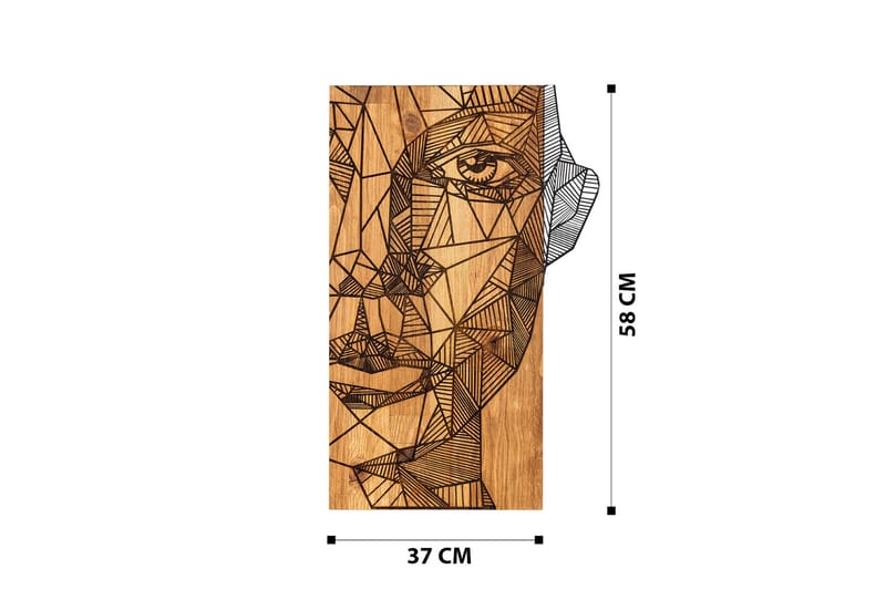 Half face Väggdekor - Svart/Valnöt - Inredning & dekor - Väggdekor - Skyltar - Plåtskylt