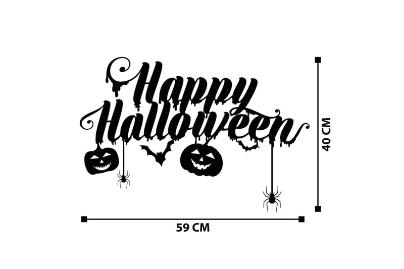 HALLOWEEN 5 Väggdekor Svart - Inredning & dekor - Väggdekor - Skyltar - Plåtskylt