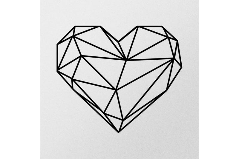Heart Metal Decor Väggdekor - Svart - Inredning & dekor - Väggdekor - Skyltar - Plåtskylt