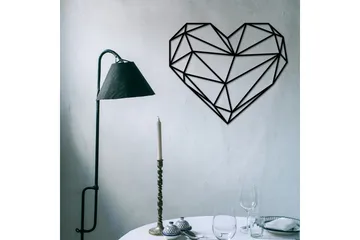 Heart Metal Decor Väggdekor - Svart - Inredning & dekor - Väggdekor - Skyltar - Plåtskylt